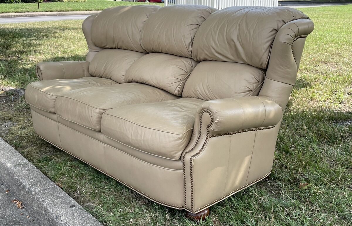 Vintage Hancock & Moore Furniture High End Blonde Leather Vintage Hancock & Moore Furniture High End Blonde Leather