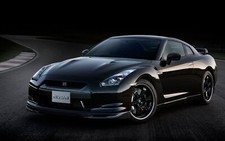 Cars vehicles side view nissan gt r Desk Mat Stitched