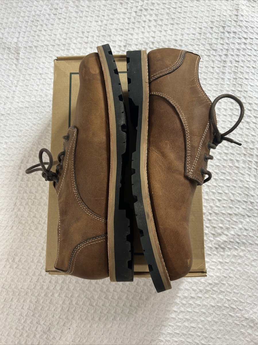L.L. Bean Classic Tan Suede Bucks Oxford Lace Up Shoes Men\'s Size 7.5 D Hard Toe Vtg LL Bean Bucks Mens Size 9.5 D Brown Nubuck Suede Oxford  main image 2