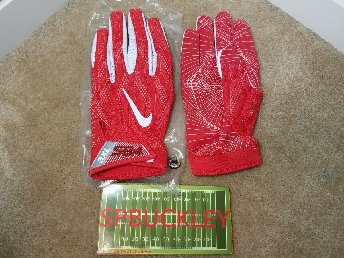 NIKE SUPERBAD 4 ADULT PADDED FOOTBALL GLOVES, NWT, PGF439, NFL ISSUED |