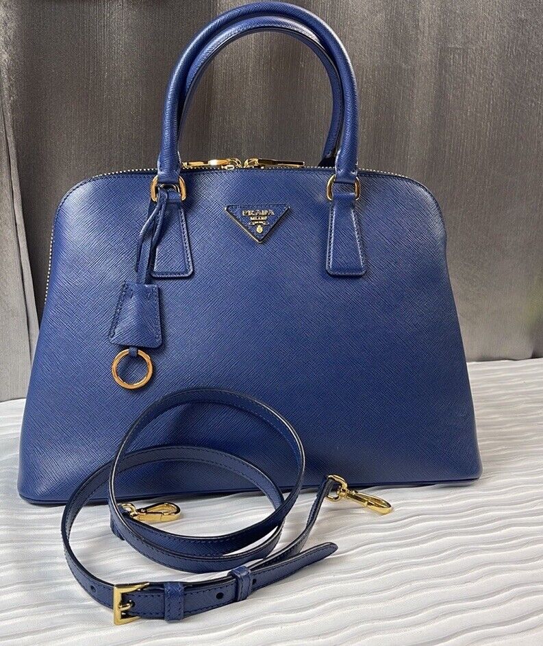 Prada Bag Womens Dark Blue Saffiano Lux Leather Promenade Prada Bag Womens Dark Blue Saffiano Lux Leather Promenade