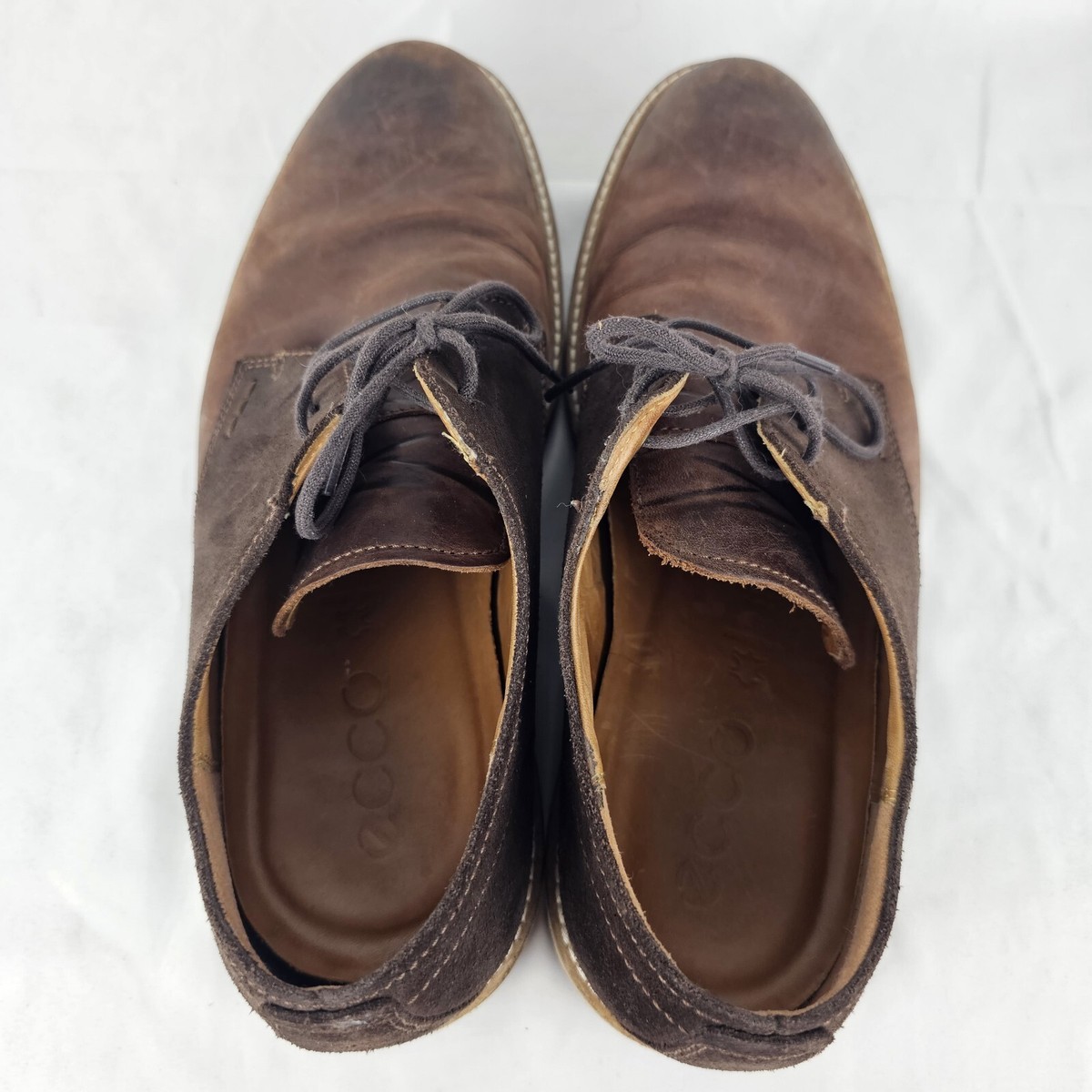 靴 ecco KENTON Low cut lace ECCO Kenton Plain Toe Nubuck Leather Two-Tone Casual Shoes Mens