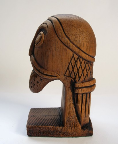 Viking Head Reproduction Oseberg Cart Norse Museum Ornament Scandinavian Carved - Picture 4 of 9