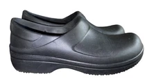 Crocs Womens Neria Pro II Black Dual Comfort Slip Resistant Clog Shoes, Size 9
