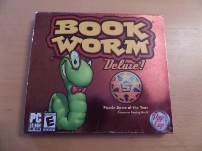 Bookworm Deluxe Jewel Case w Slipcover (PC, 2007) Windows 98ME2000XP PCCD