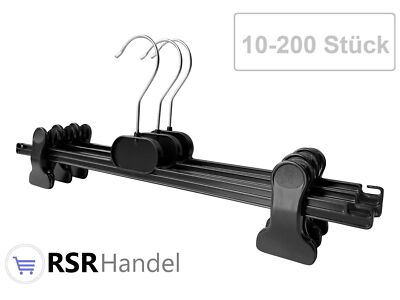Kleiderbügel Hosenspanner 10-200 Clipbügel Hosenbügel Rockbügel Kunststoff NEU