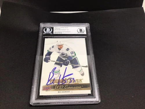 Bo Horvat Signed 2014-15 Upper Deck Young Guns Canvas RC #C234 Auto Beckett COA