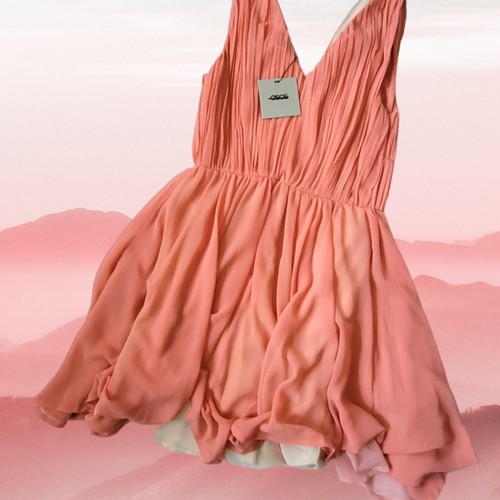 New Asos romantic Grecian goddess ruched ombre flowing dress US 6 UK 10 - Picture 7 of 10