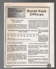 FACT SHEETS 1987 postal strike backgrounders CUPW bilingual 6 topics