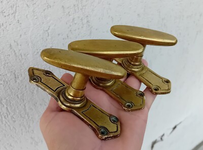 Lot Quincaillerie Ancienne – Boutons Porcelaine Et Laiton – Style Art Nouveau