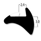 BLACK AND WHITE UPVC WEDGE WINDOW DOOR RUBBER GASKET SEAL R3235W 