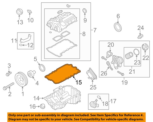 BMW OEM 1316 328i xDrive OilPan Gasket 11137627511 eBay