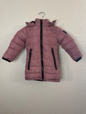 Kensie Girl Little Girls Size 4 Quilted Puffer Jacket Blush Faux Fur Hood