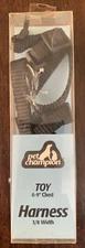 Pet Champion Toy Dog Harness Black 6"-9" Chest  3/8" Width BRAND NEW