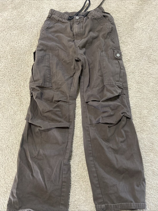 GIRLS CIDER BROWN STRETCH PANTS SMALL