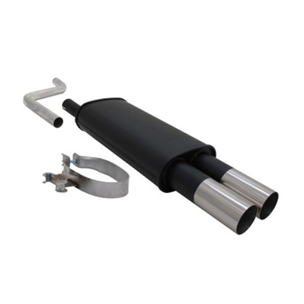 Novus Sportauspuff FüR Vw Polo 2/3 86C 2X76Mm Rl-Design EndschalldäMpfer Mit Abe-image