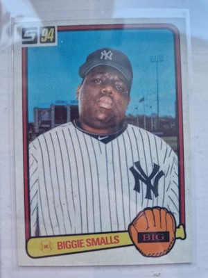The Notorious B.I.G. Biggie Smalls individuelles Baseballkartenstil Yankees Trikot