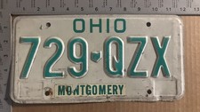 1985 Ohio license plate 729-QZX Montgomery Ford Chevy Dodge 20932