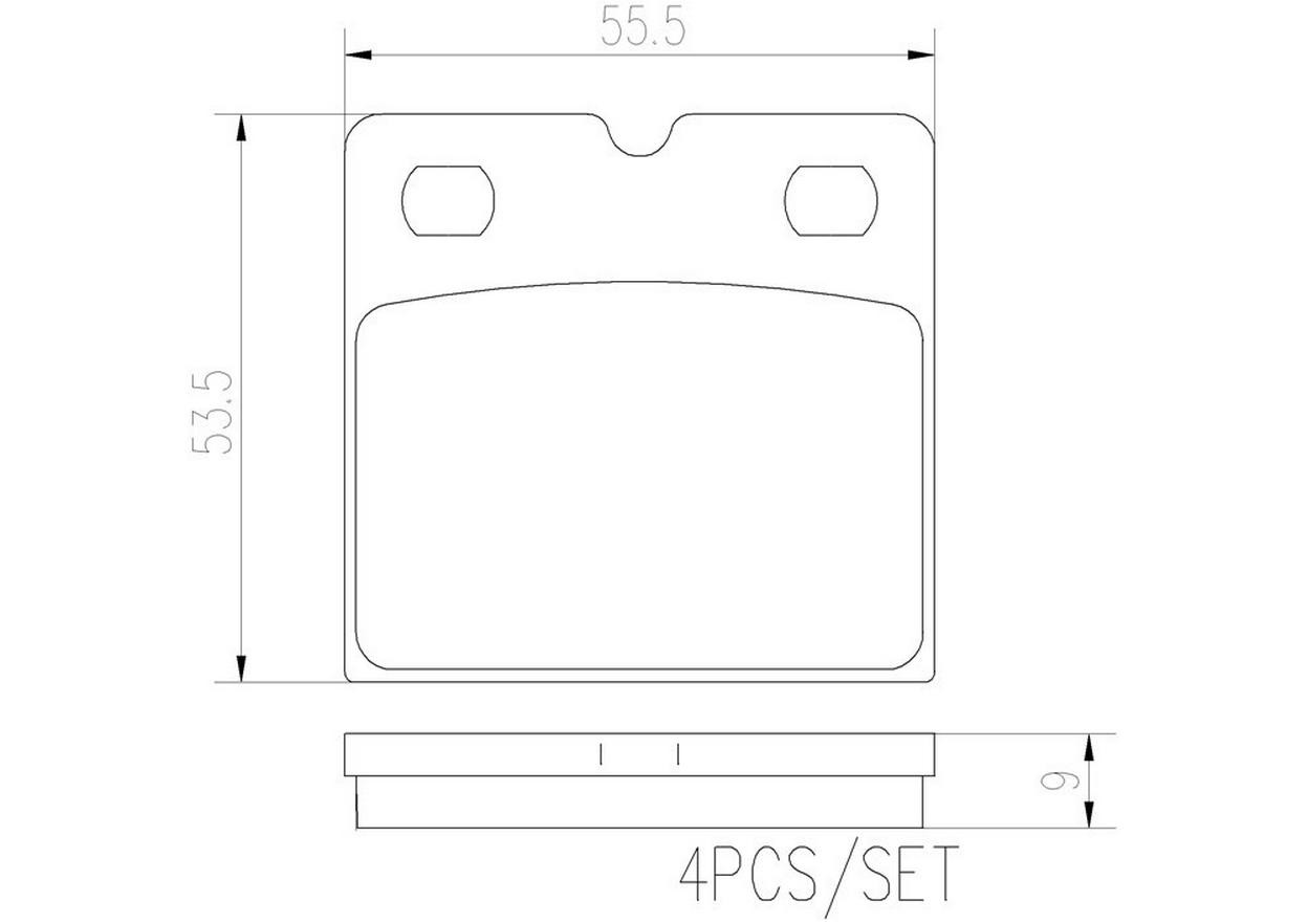 Rear Disc Brake Pad Set for 2021-2022 Acura NSX