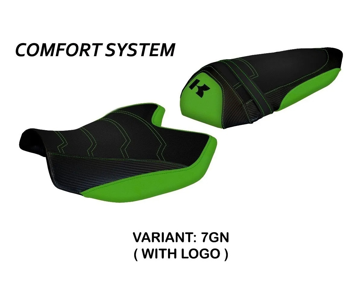 Seat saddle cover Amatrice 2 Comfort Sys Green TPZ KAWASAKI Z 1000 2007 2019 dJ