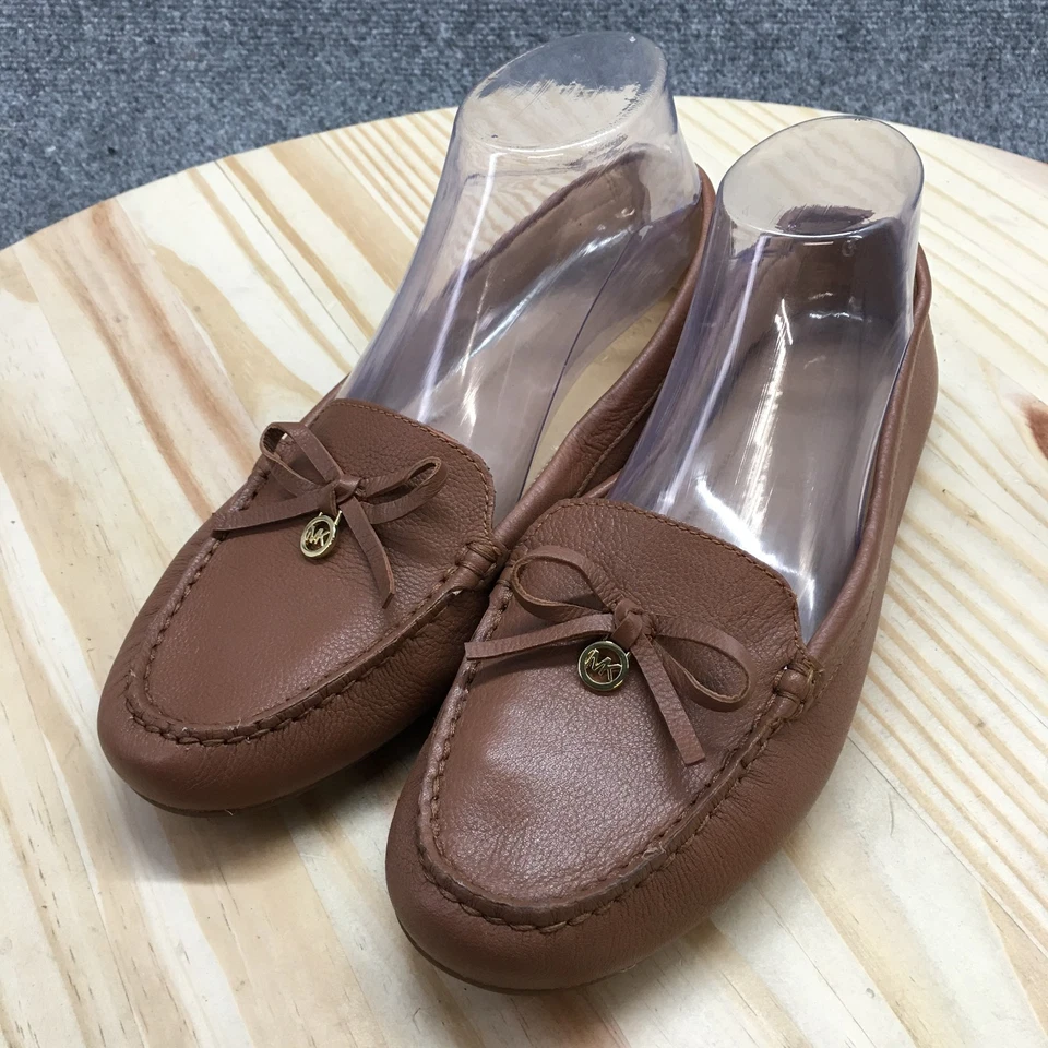 Michael Kors Shoes Womens 9M Loafer Brown Leather Slip On Low Top Moc Toe Casual - Image 3 of 4