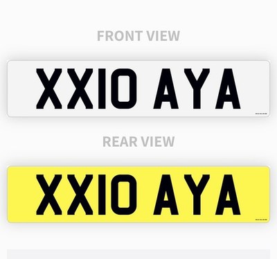 XX10 AYA  Private Number Plate Name Reg AYA Not dateless Ayahea Ayasha Ayala 