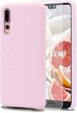 Image of Huawei P20 Pro Case Liquid Silicone + Free Screen Protector Light Pink