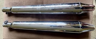 Silenziatori Triumph T140 Bonneville Peashooter silenziatori made in England Campbells