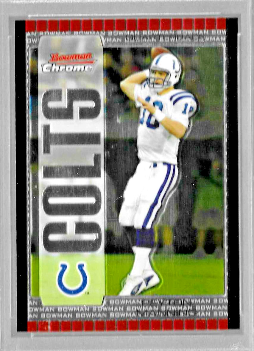 2005 BOWMAN CHROME FOOTBALL CARD #1 HOF PEYTON MANNING PSA 10 LOW POP NFL COLTS view 3