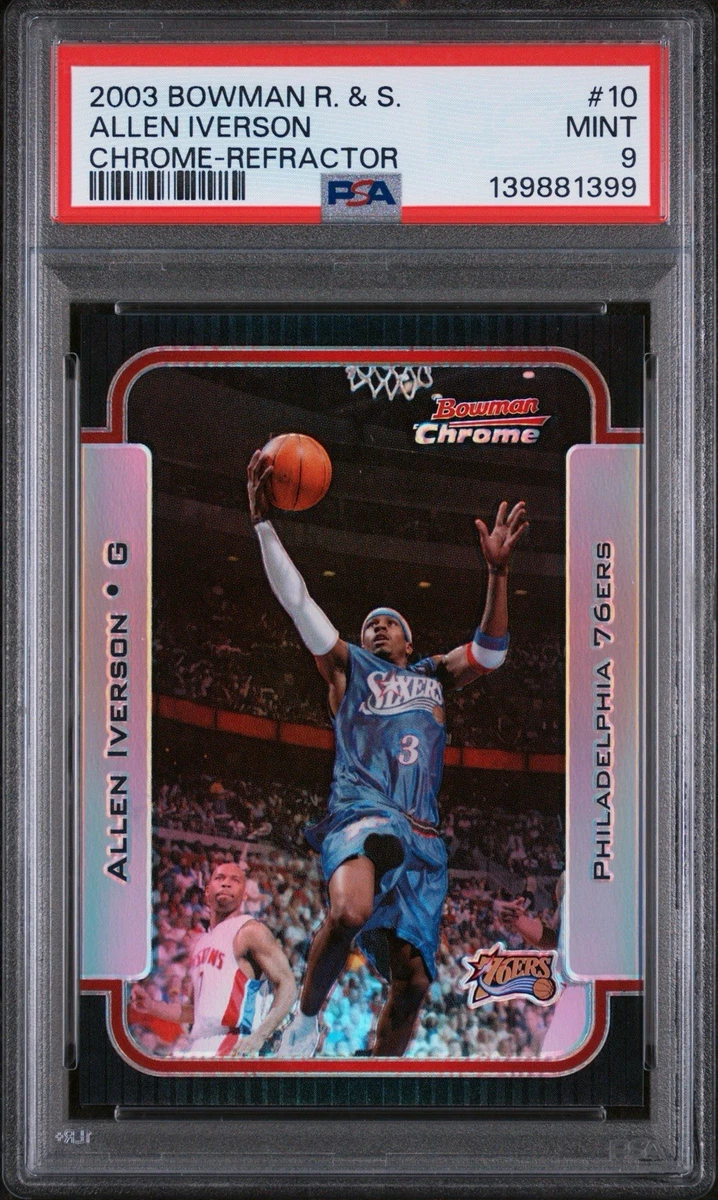 その他 ALLEN IVERSON Bowman Chrome REFRACTOR Bowman Allen Iverson Basketball Serial Numbered Sports Trading
