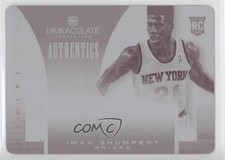 2012 Panini Immaculate Authentics Printing Plate Magenta 1/1 Iman Shumpert 1u6