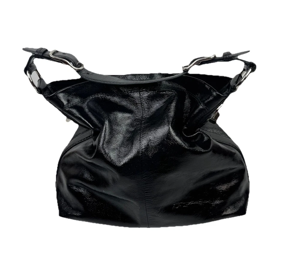 Coach Peyton Black Patent Leather Hobo Shoulder Bag 19755 M Handbag - Image 4 of 4