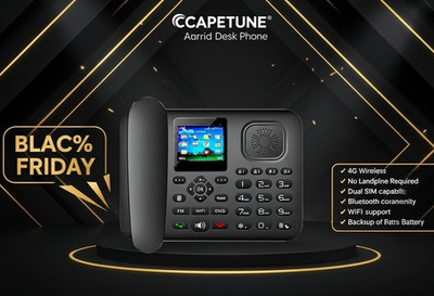 NEO-PACTO GSM 4G LTE WiFi Hot-Spot FM Android Bluetooth Tischtelefon Dual SIM Karte