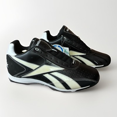 New Reebok Mens Black Baseball Cleat Sneakers Ortholite Size 14 No Laces