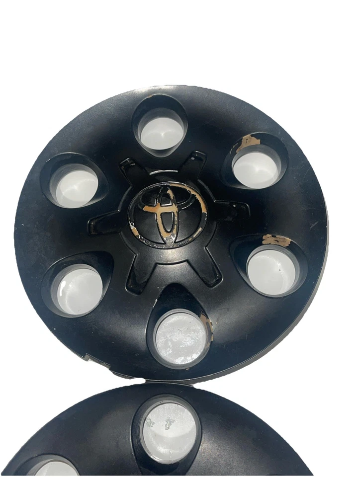 2001-04 Toyota Tundra Sequoia Tacoma Center Caps 4 OEM 42603 Black Painted - Image 3 of 4