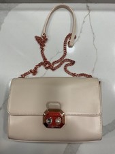 Ted Baker London Pink Leather Rose Gold Crossbody Bag Glam Wedding Formal