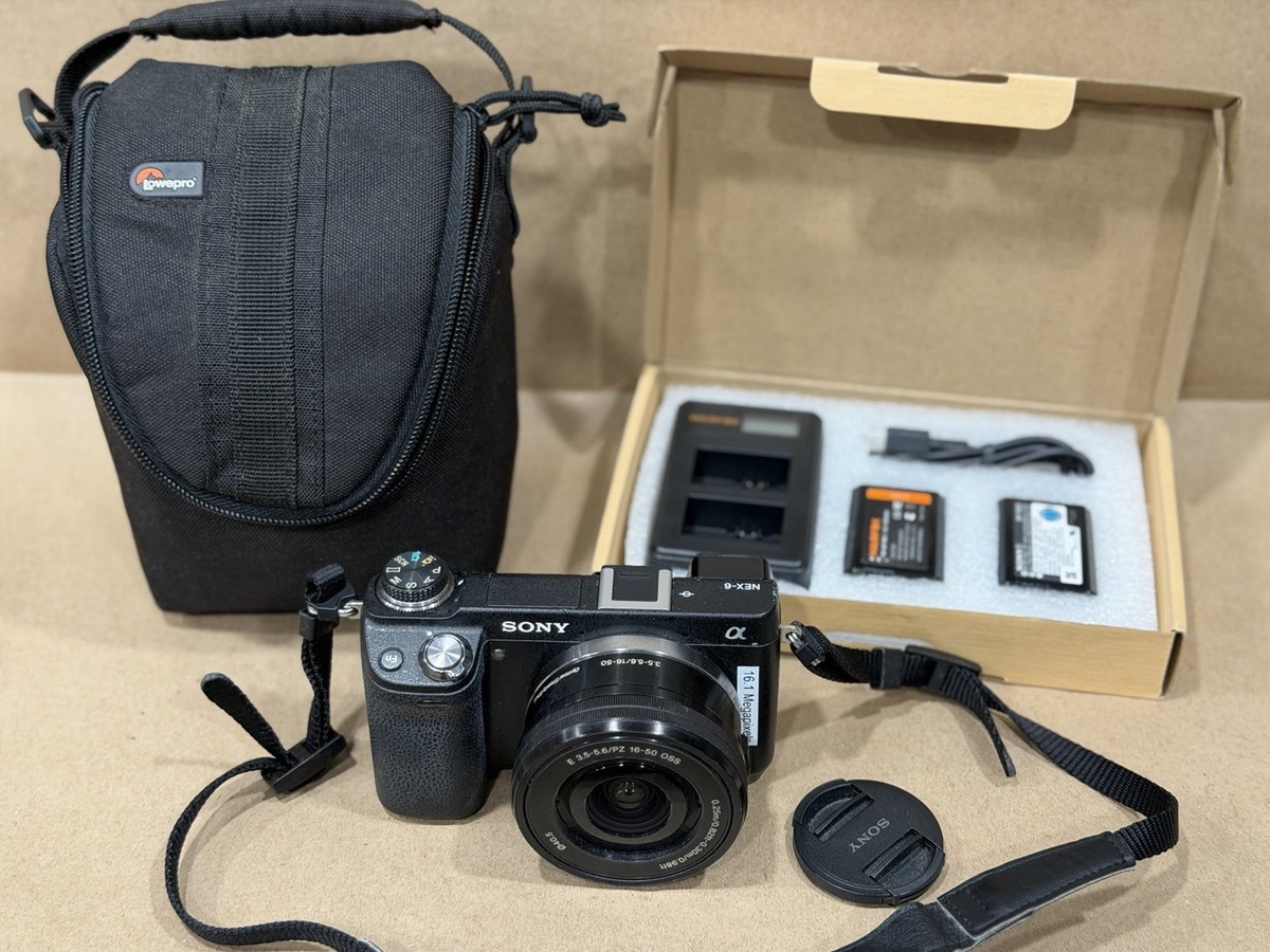 Sony Alpha NEX-6 16.1MP Digital Camera - Black (Kit w/ E PZ 16