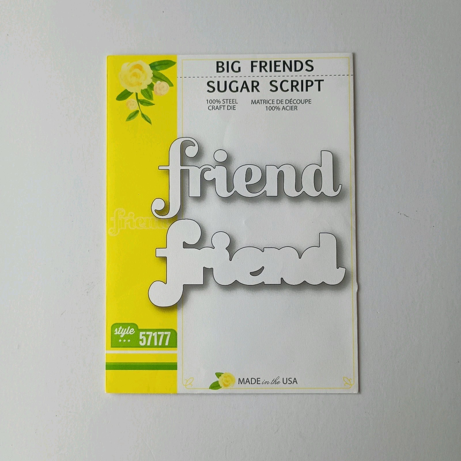 Bigz Friends Die Set Friend Sugar Script Birch Press Design  Sentiment  Rare