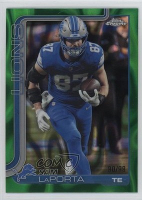 2025 Topps Chrome Green Lava Refractor 90/99 Sam LaPorta #100 1nw9