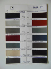 Original Glasurit Ford Us Paint Chips Sheet - 1986-1988 Original Glasurit Ford Us Paint Chips Sheet - 1986-1988