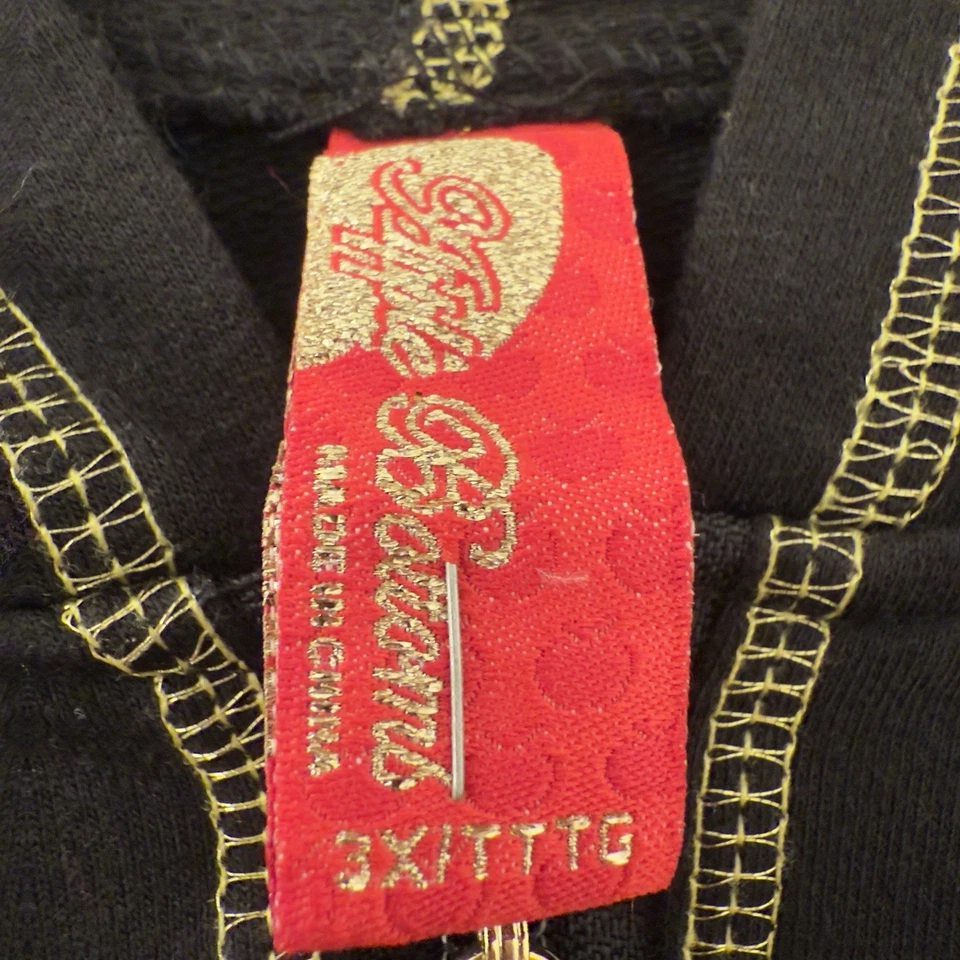 Vintage Y2K Apple Bottoms Hoodie Sweatshirt Dress Size 3X Plus Black 2000s Sport - Image 2 of 4