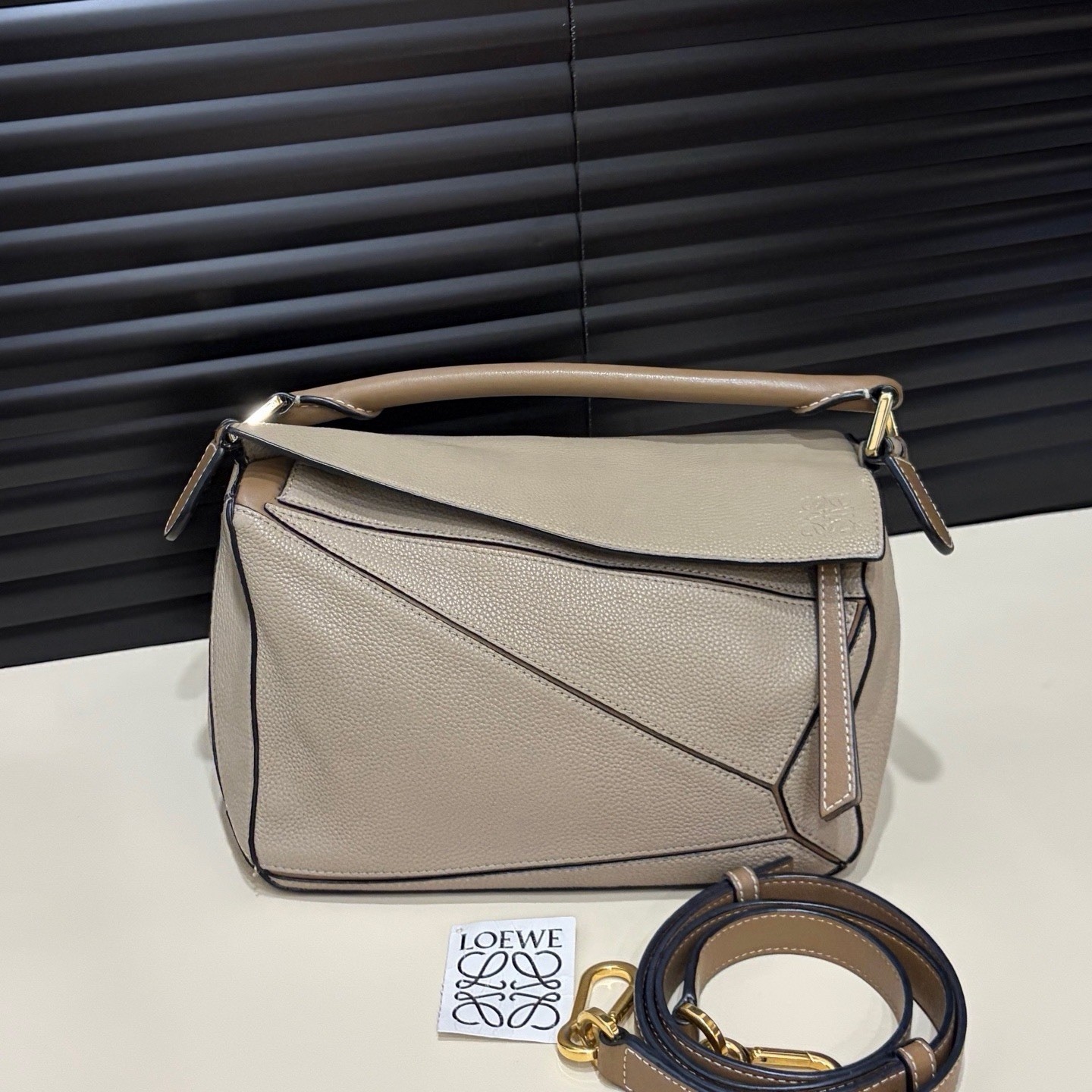 Authentic Pre‑Owned Loewe Puzzle Small, Sand Grained Calfskin