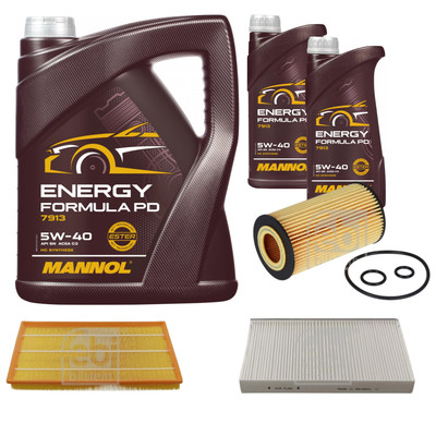 FEBI Inspektionspaket 7L MANNOL Energy Formula PD 5W-40 für Mercedes-Benz