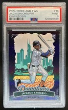2024 Panini Three and Two Jackson Chourio Downtown RC Rookie #16 Brewers PSA 9