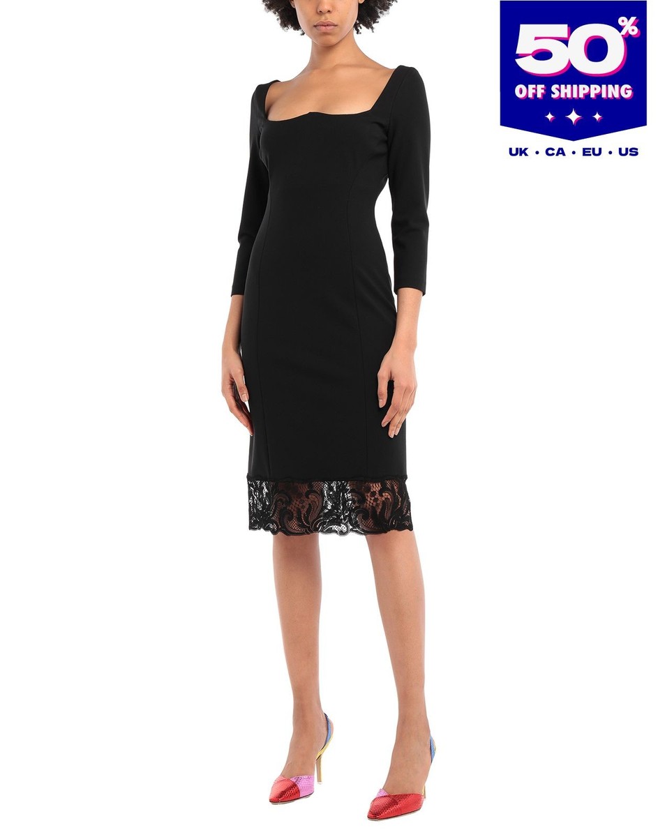 chinese dress ladies Versace Black Lace Overlay Dress main image 0