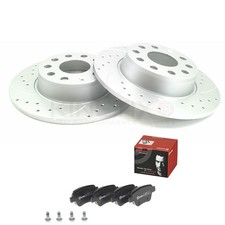 Für Skoda Octavia 1.6 MK2 08-13 Heck Gelocht Gerillt Scheibe Brembo Beläge 272mm