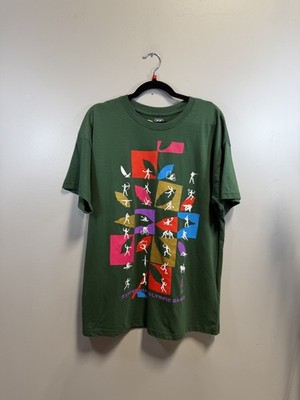 [Clothing Sample] Men's Olympic Heritage Atlanta 1996 Green T-shirt Size: Large