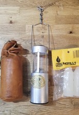 Early Winters Ltd Aluminum Candle Lantern - Very Clean - 3 Candles w Lthr Case