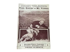 1927 Chicago High School Championship Carl Schurz vs Mt. Carmel Program