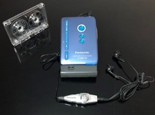 Panasonic RQ-SX53 Cassette Player Blue Ultra Thin Tested Working Remote Used JP